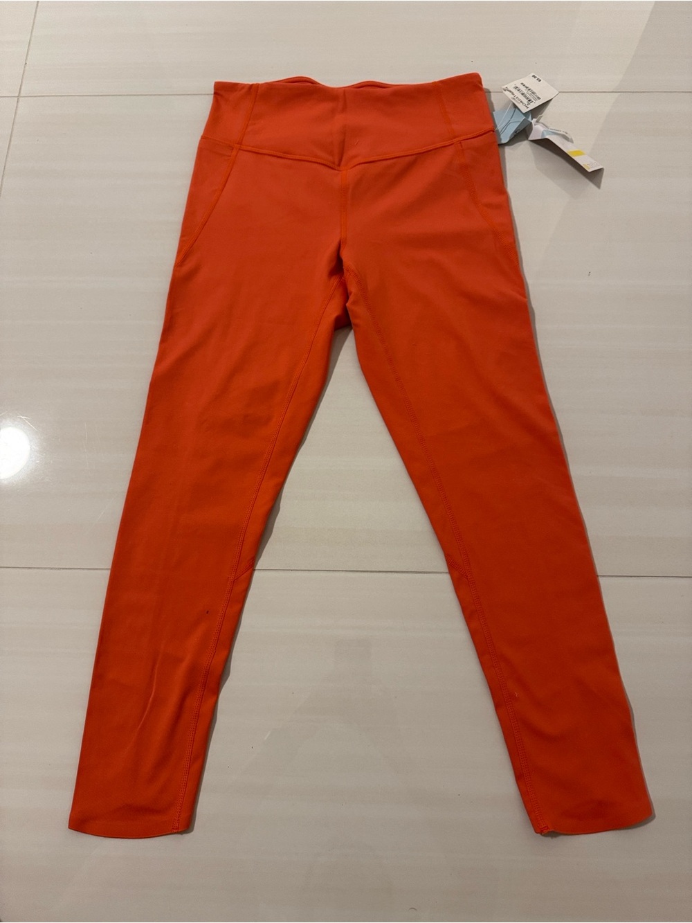 Active Women Orange Stretch Leggings